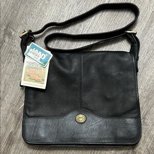 Vintage Leather Messenger Bag by LAND